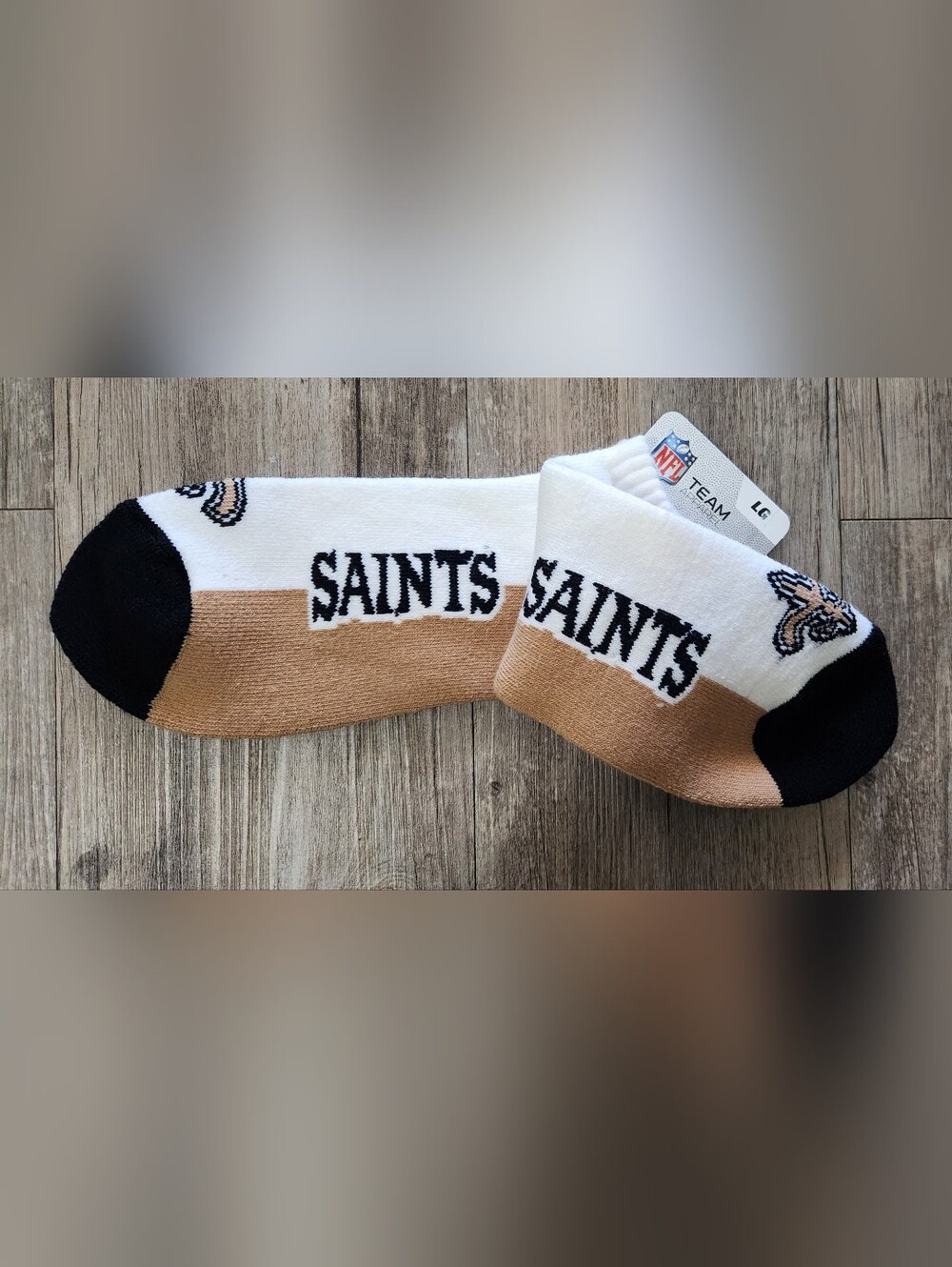 New Orleans Saints Socks Mens Large (10-13) NFL football Sports - Picture 3 of 4